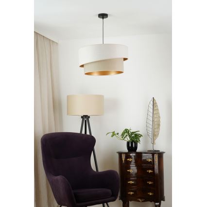 Brilagi - Csillár zsinóron VEGAS SHINE 1xE27/15W/230V átm. 50 cm krémes/bézs