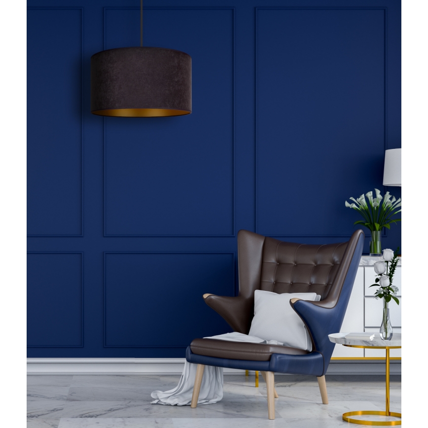 Brilagi - Csillár zsinóron VELVET 1xE27/40W/230V szürke/arany