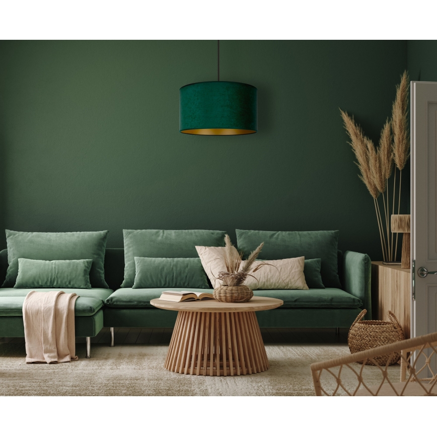 Brilagi - Csillár zsinóron VELVET 1xE27/40W/230V zöld/arany