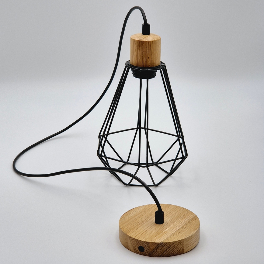 Brilagi - Csillár zsinóron WOODY BASKET 1xE27/60W/230V tölgy