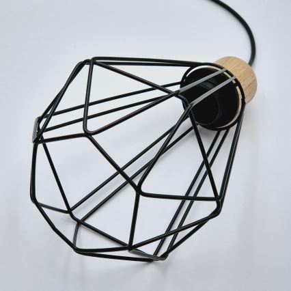 Brilagi - Csillár zsinóron WOODY BASKET 1xE27/60W/230V tölgy