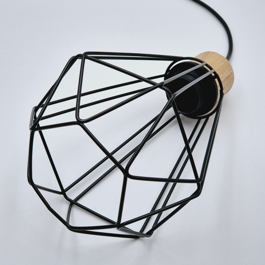 Brilagi - Csillár zsinóron WOODY BASKET 1xE27/60W/230V tölgy