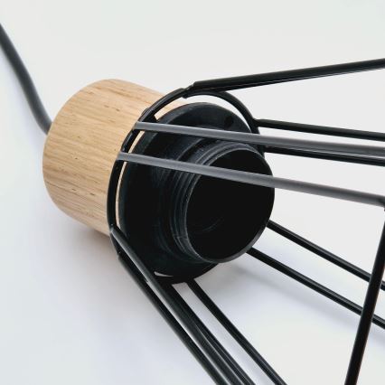 Brilagi - Csillár zsinóron WOODY BASKET 1xE27/60W/230V tölgy