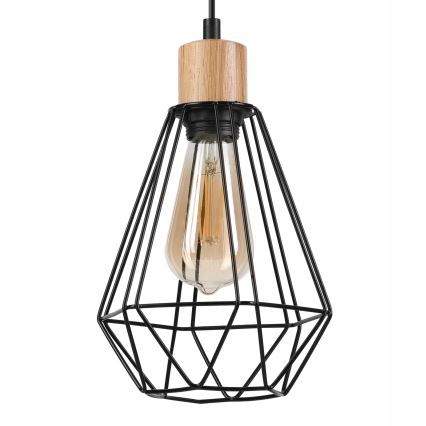 Brilagi - Csillár zsinóron WOODY BASKET 1xE27/60W/230V tölgy