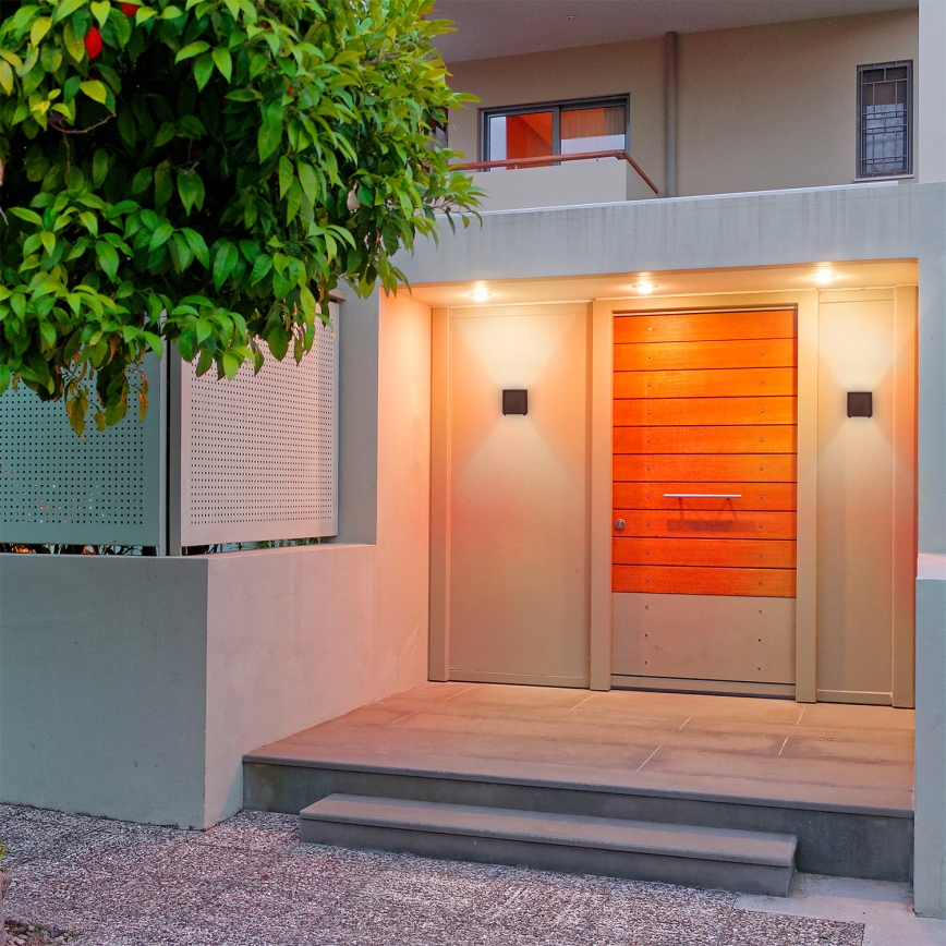 Brilagi - CUBE LED kültéri fali lámpatest, 6W, 230V, barna, IP54