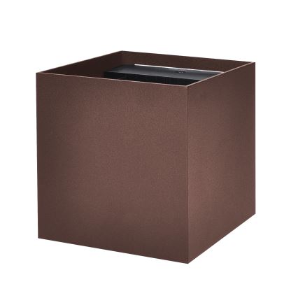 Brilagi - CUBE LED kültéri fali lámpatest, 6W, 230V, barna, IP54