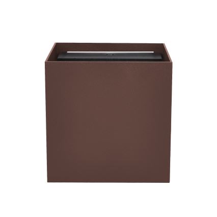 Brilagi - CUBE LED kültéri fali lámpatest, 6W, 230V, barna, IP54