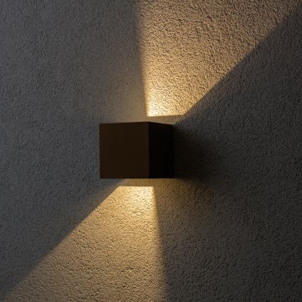 BRILAGI - CUBE LED kültéri fali lámpatest, 6W, 230V, barna, IP54