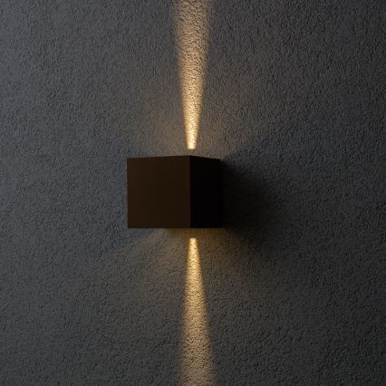 BRILAGI - CUBE LED kültéri fali lámpatest, 6W, 230V, barna, IP54