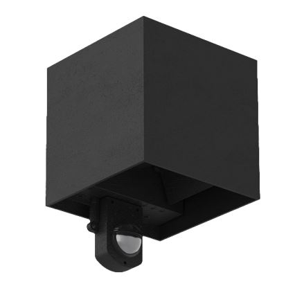 Brilagi - CUBE LED kültéri fali lámpatest érzékelővel LED/6W/230V fekete IP65