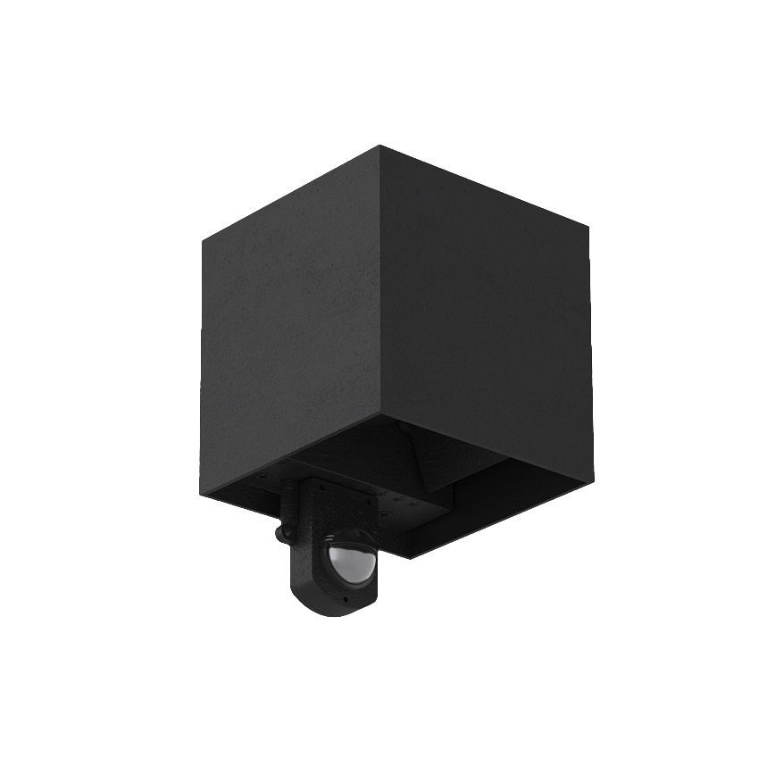 Brilagi - CUBE LED kültéri fali lámpatest érzékelővel LED/6W/230V fekete IP65