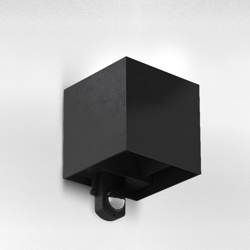 Brilagi - CUBE LED kültéri fali lámpatest érzékelővel LED/6W/230V fekete IP65