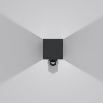 Brilagi - CUBE LED kültéri fali lámpatest érzékelővel LED/6W/230V fekete IP65