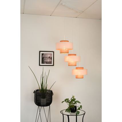 Brilagi - Dallas függeszték kábelre 3xE27/15W/230V barna/krém/fehér