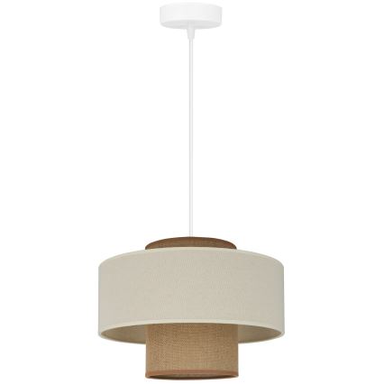 Brilagi - Dallas függeszték kábellel 1xE27/15W/230V átm. 30 cm barna/krém/fehér