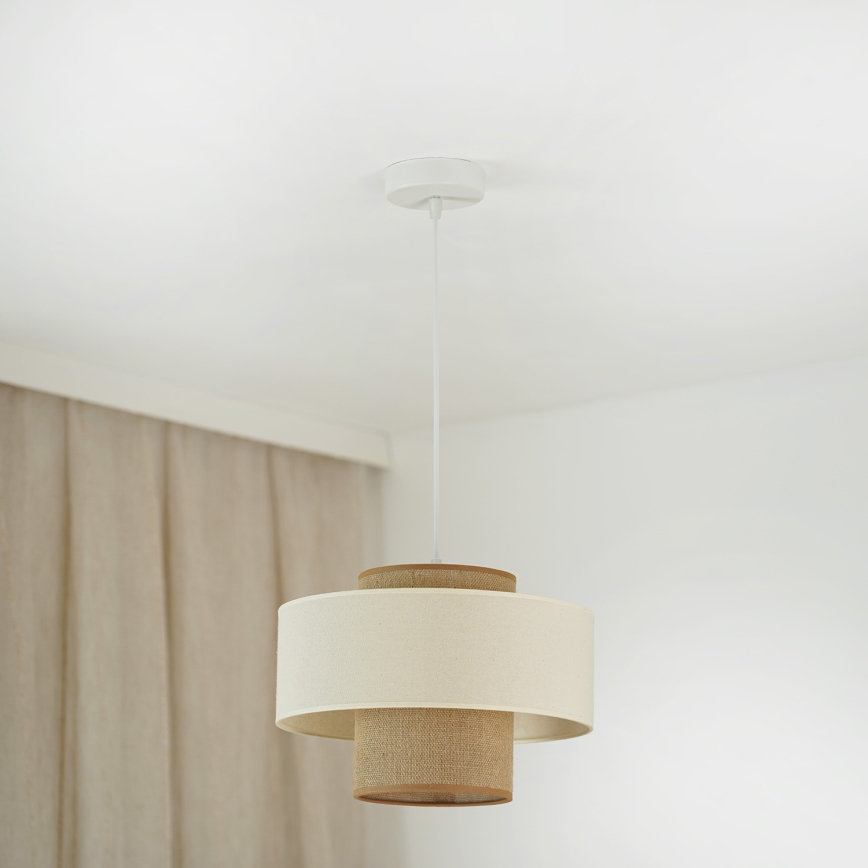 Brilagi - Dallas függeszték kábellel 1xE27/15W/230V átm. 30 cm barna/krém/fehér