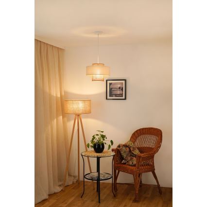 Brilagi - Dallas függeszték kábellel 1xE27/15W/230V átm. 30 cm barna/krém/fehér