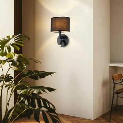 Brilagi - LED Fali lámpa DAYA 1xE14/40W/230V + LED/3W fekete