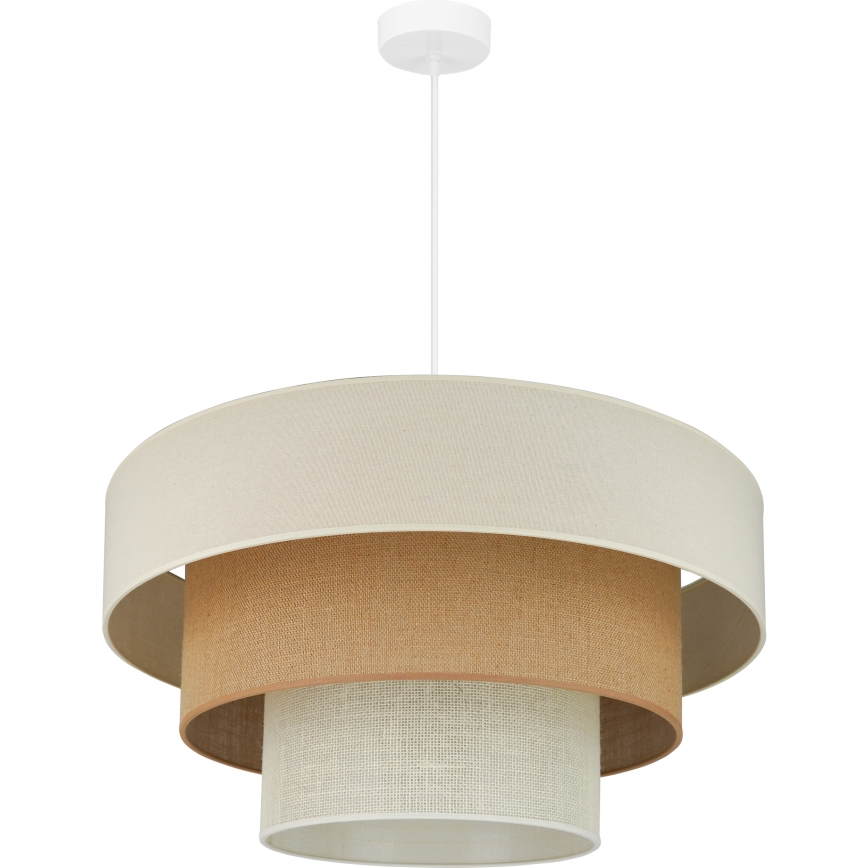 Brilagi - Függeszték kábelre DENVER LUNETA 1xE27/15W/230V átm. 60 cm bézs/barna/krém