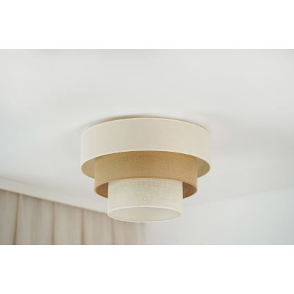 Brilagi - Mennyezeti lámpa DENVER LUNETA 1xE27/15W/230V átmérő 45 cm bézs/barna/krémszínű