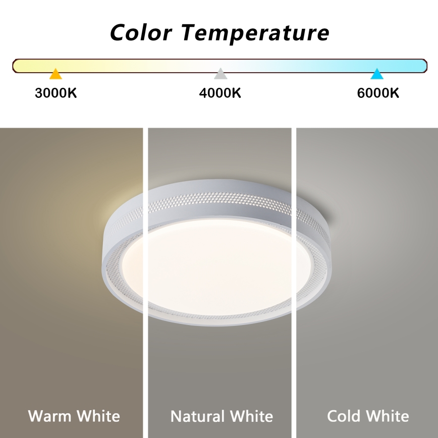 Brilagi - LED dimmelhető mennyezeti lámpa KREON LED/54W/230V 3000-6000K fehér átm. 38 cm + távirányítóval