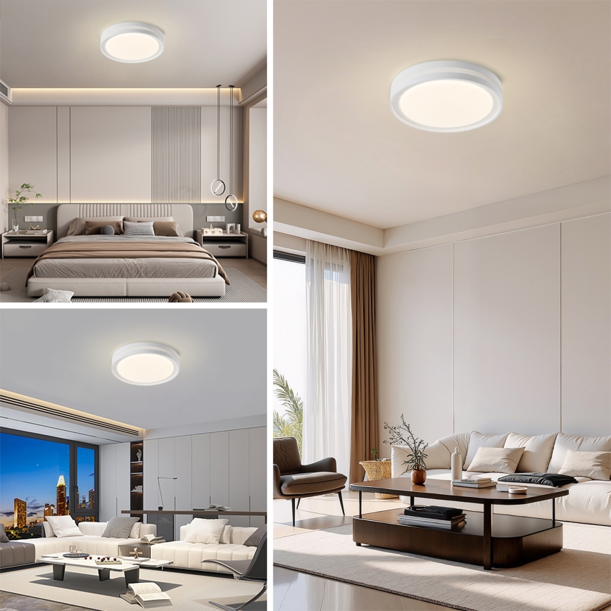 Brilagi - LED dimmelhető mennyezeti lámpa KREON LED/54W/230V 3000-6000K fehér átm. 38 cm + távirányítóval