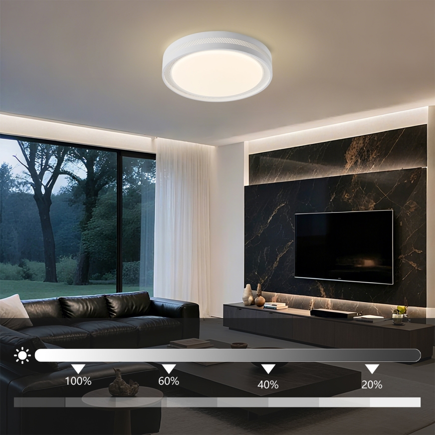 Brilagi - LED dimmelhető mennyezeti lámpa KREON LED/54W/230V 3000-6000K fehér átm. 38 cm + távirányítóval