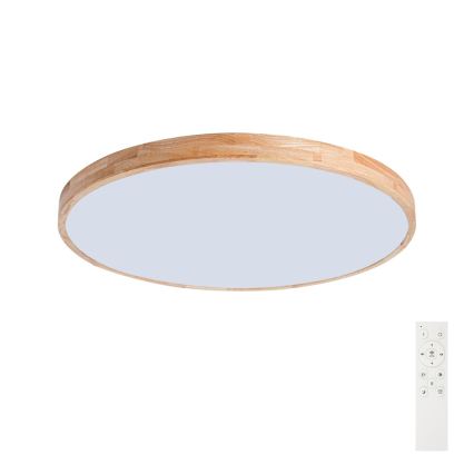 Brilagi - fényerőszabályozható LED mennyezeti lámpatest WOODLINE LED/100W/230V 3000-6000K tölgy átm. 80 cm + távirányító