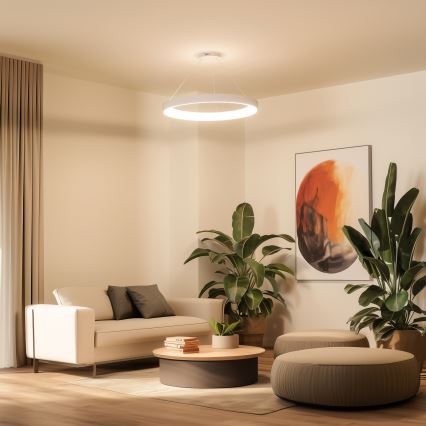 Brilagi - LED Dimmelhető kábeles függeszték FALCON II LED/108W/230V 3000-6500K Ø 80 cm fehér + távirányítóval