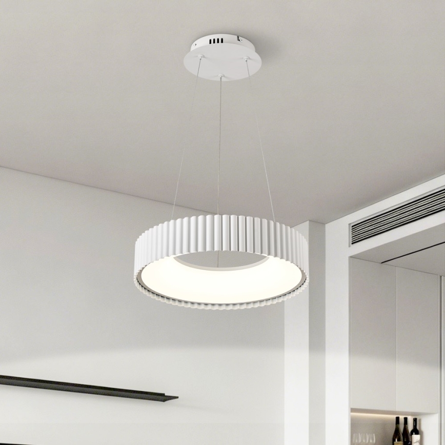 Brilagi - Fényerőszabályozható LED kábelre függesztett csillár FALCON MODERN LED/30W/230V 3000-6000K átmérő 40 cm fehér + távirányító