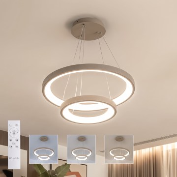 BRILAGI - dimmelhető LED csillár, kábelre függesztett FALCON SLIM LED/68W/230V 3000-6500K átm. 50 cm bézs + távirányító