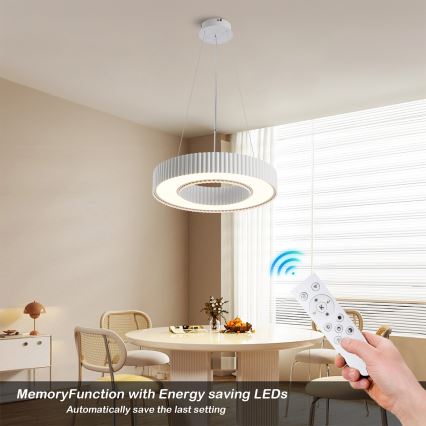 Brilagi - LUMIX, fényerőszabályozható sodronykábeles LED csillár, 48W/230V, 3000-6000K, fehér, átmérő 50 cm + távirányító