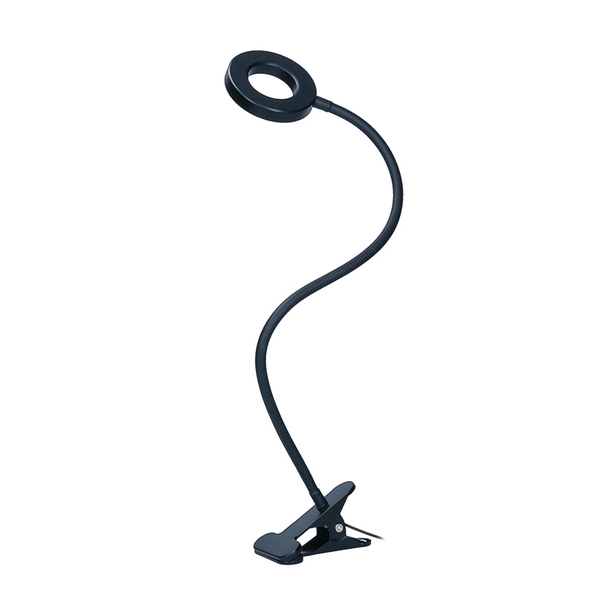 Brilagi - Dimmelhető LED csíptetős lámpa ORBELA LED/8W/5V 3000/4000/5000K fekete