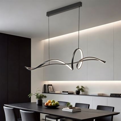 Brilagi - SIGNATURE LED dimmelhető kábelen függesztett csillár LED/55W/230V 3000-6000K 120x23 cm fekete + távirányító