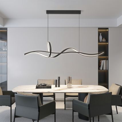 Brilagi - SIGNATURE LED dimmelhető kábelen függesztett csillár LED/55W/230V 3000-6000K 120x23 cm fekete + távirányító