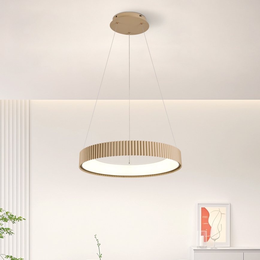 Brilagi - Dimmelhető FALCON MODERN kábeles függeszték LED/30W/230V 3000-6500K 40 cm bézs + távirányítóval