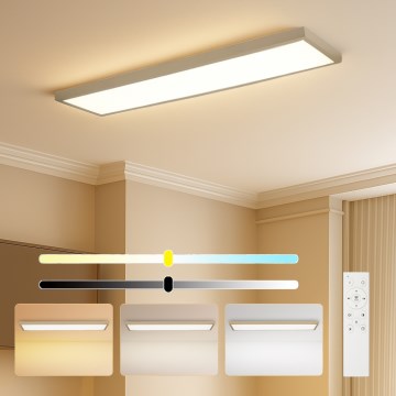 Brilagi - Dimmelhető LED fürdőszobai mennyezeti lámpa FRAME SMART LED/50W/230V 120x30 cm 3000-6000K IP44 bézs + távirányító
