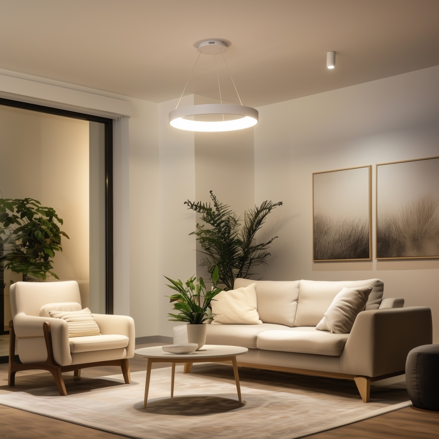 Brilagi - LED fényerőszabályozható kábeles csillár FALCON II LED/99W/230V 3000-6500K átm. 60 cm fehér + távirányító