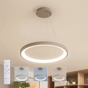 BRILAGI - dimmelhető LED kábeles csillár FALCON SLIM LED/42W/230V 3000-6500K Ø 50 cm bézs + távirányítóval
