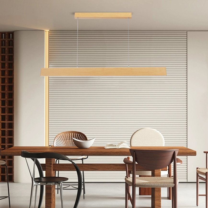 Brilagi - LED dimmelhető csillár kábelen SLIMLINE LED/40W/230V 3000-6000K tölgy dekor + távirányító