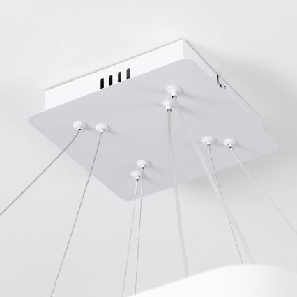 Brilagi - LED fényerőszabályozható kábeles függőlámpa FALCON SLIM LED/78W/230V 3000-6500K 50x50 cm fehér + távirányítóval