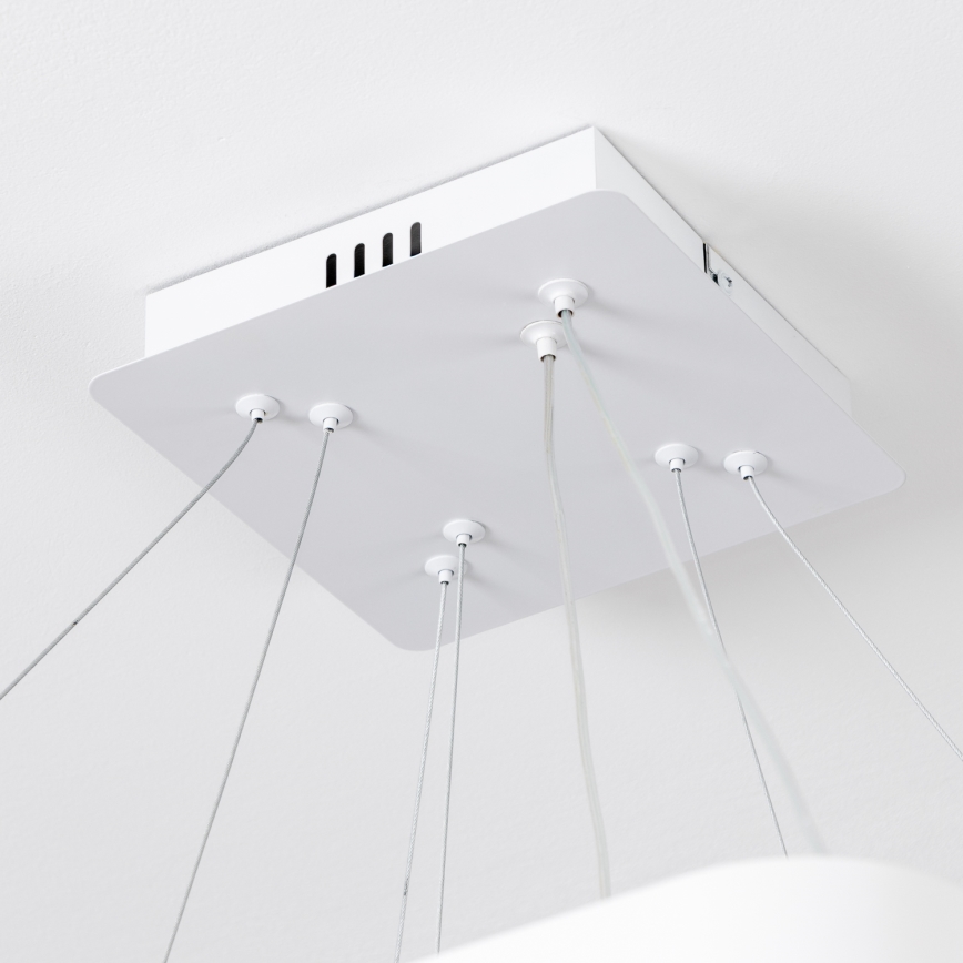 Brilagi - LED fényerőszabályozható kábeles függőlámpa FALCON SLIM LED/78W/230V 3000-6500K 50x50 cm fehér + távirányítóval