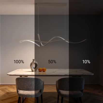 Brilagi - LED dimmelhető függeszték kábelen SIGNATURE LED/55W/230V 3000-6000K 120x23 cm bézs + távirányító