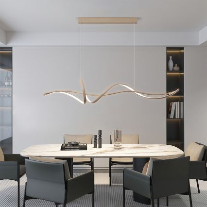 Brilagi - LED dimmelhető függeszték kábelen SIGNATURE LED/55W/230V 3000-6000K 120x23 cm bézs + távirányító