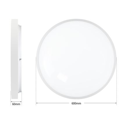 Brilagi - Dimmelhető LED mennyezeti lámpa GLASS POOL DOUBLE LED/80W/230V 3000-6000K 60 cm fehér + távirányító