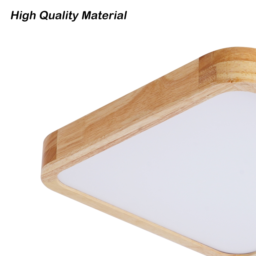 Brilagi - LED dimmelhető mennyezeti lámpatest WOODLINE SQUARE LED/48W/230V 3000-6000K tölgy 40x40 cm + távirányító