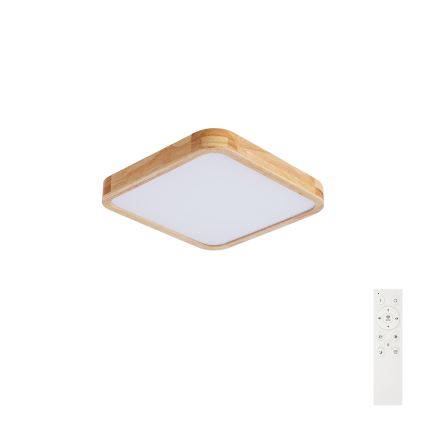 Brilagi - LED dimmelhető mennyezeti lámpatest WOODLINE SQUARE LED/48W/230V 3000-6000K tölgy 40x40 cm + távirányító