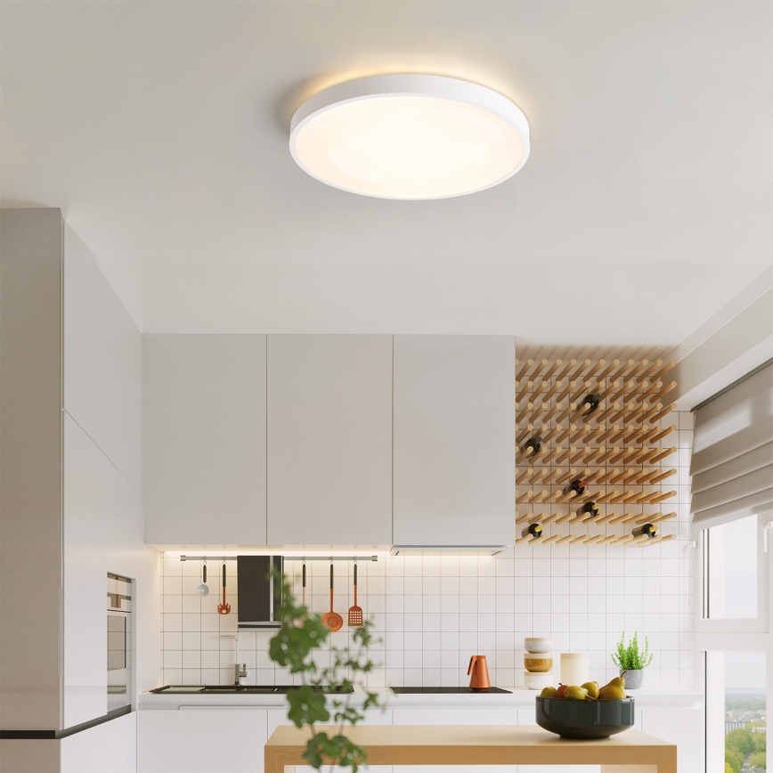 Brilagi - LED dimmelhető mennyezeti lámpa GLASS POOL DOUBLE LED/48W/230V 3000-6000K 40 cm fehér + távirányító