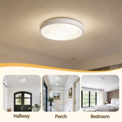 Brilagi - LED dimmelhető mennyezeti lámpa GLASS POOL DOUBLE LED/48W/230V 3000-6000K 40 cm fehér + távirányító