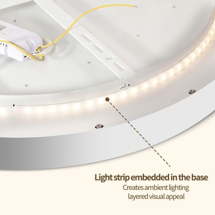 Brilagi - LED dimmelhető mennyezeti lámpa GLASS POOL DOUBLE LED/48W/230V 3000-6000K 40 cm fehér + távirányító